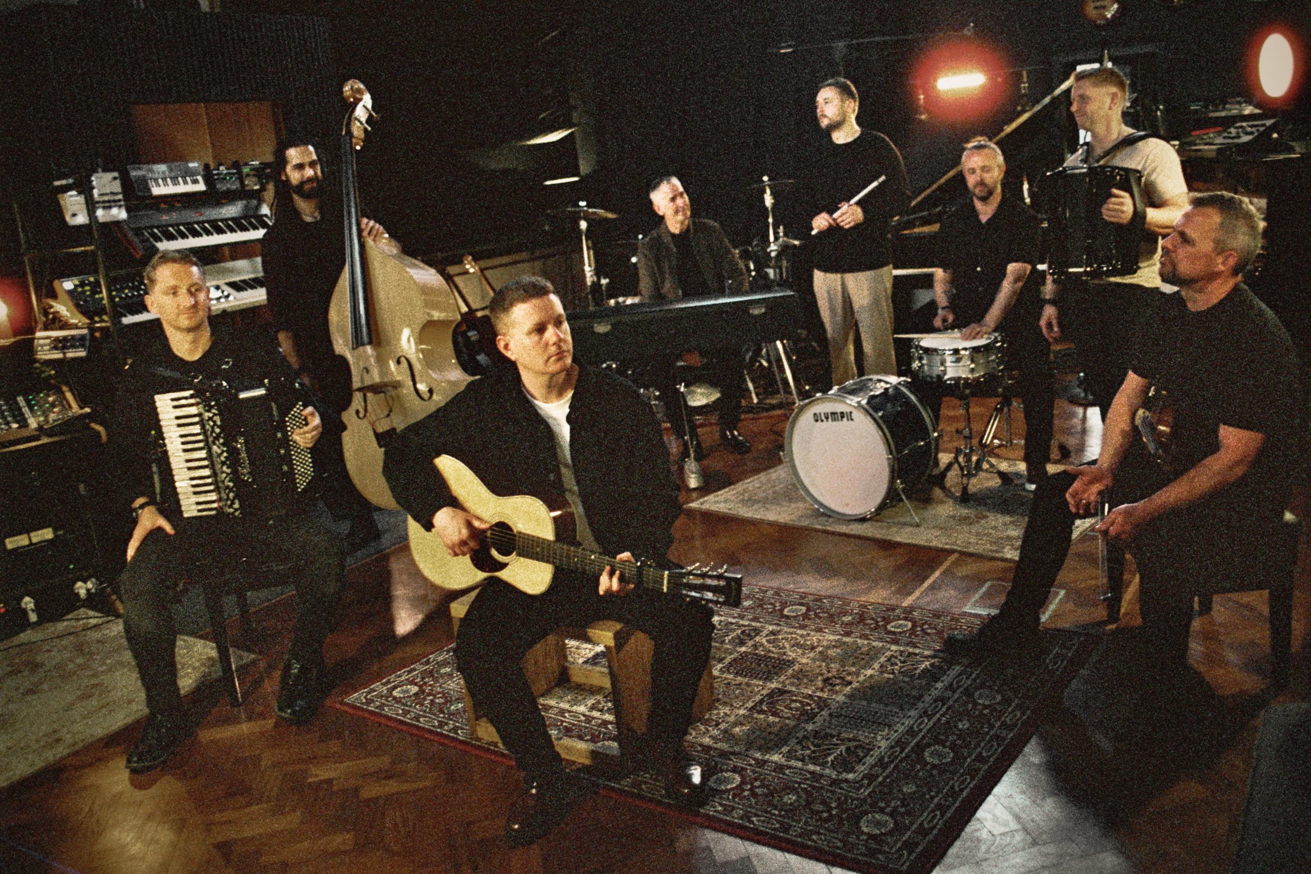 Skerryvore in the studio recording Beautiful Mistakes