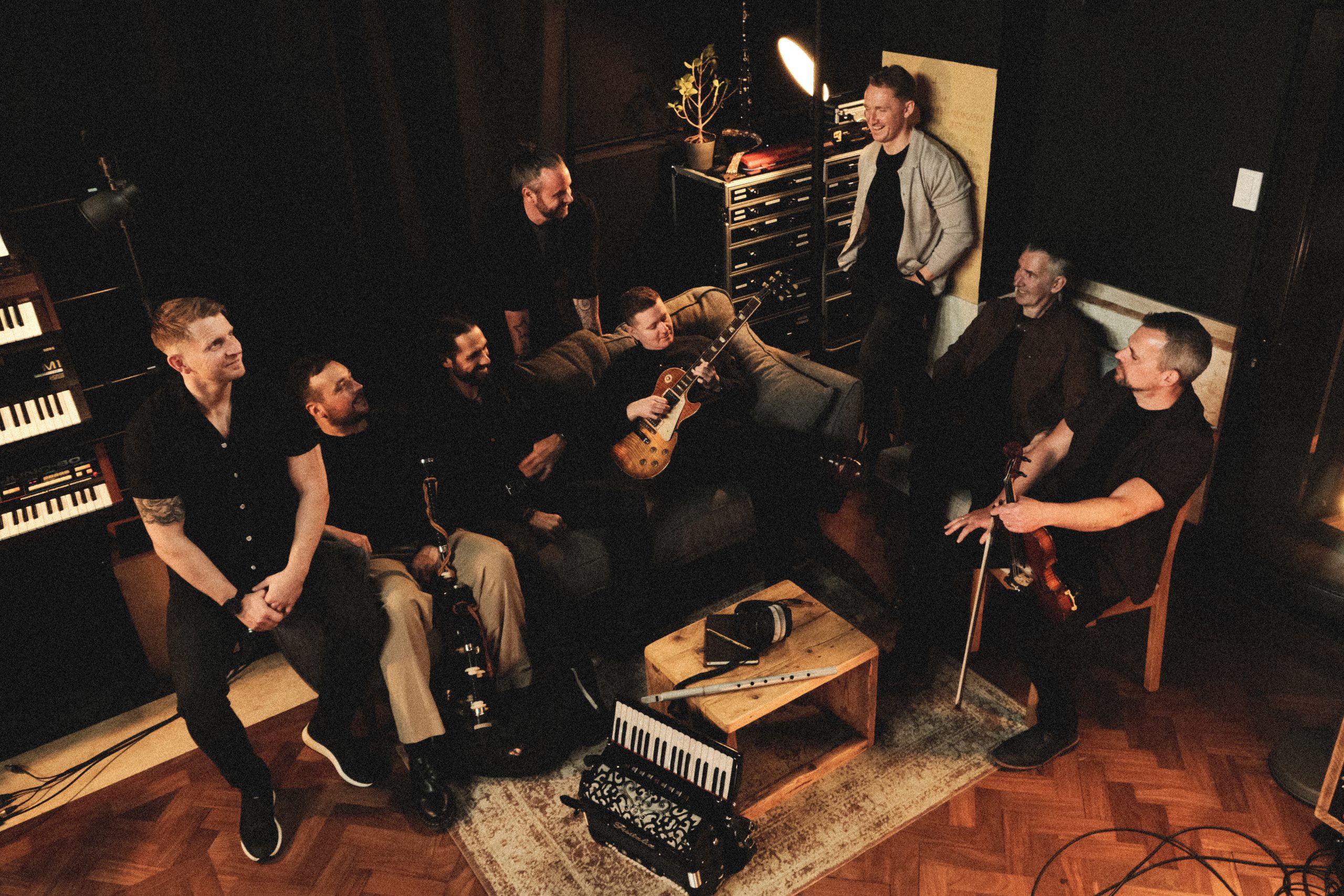 Skerryvore studio photoshoot for new album Beautiful Mistakes